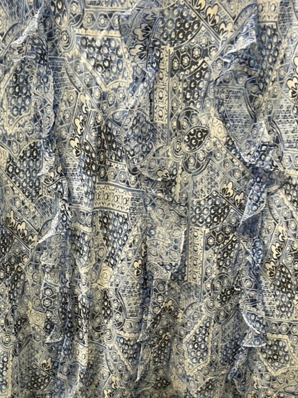 Ralph Lauren Blue and White Paisley Print Dress - Picture 2 of 7